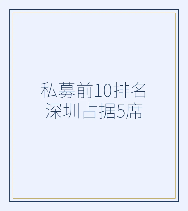 私募前10排名 深圳占据5席
