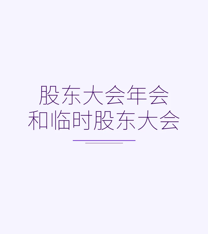 股东大会年会和临时股东大会
